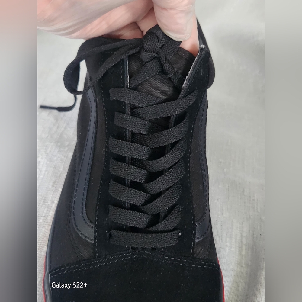 VANS Old Skool  Flame  Wall  BLACK Sneakers Men's Size 12 - Picture 5 of 9